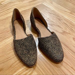 Madewell Marisa D’Orsay Flats in Spotted Calf Hair
